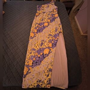 Floral Maxi Dress in Lilac and Yellow
